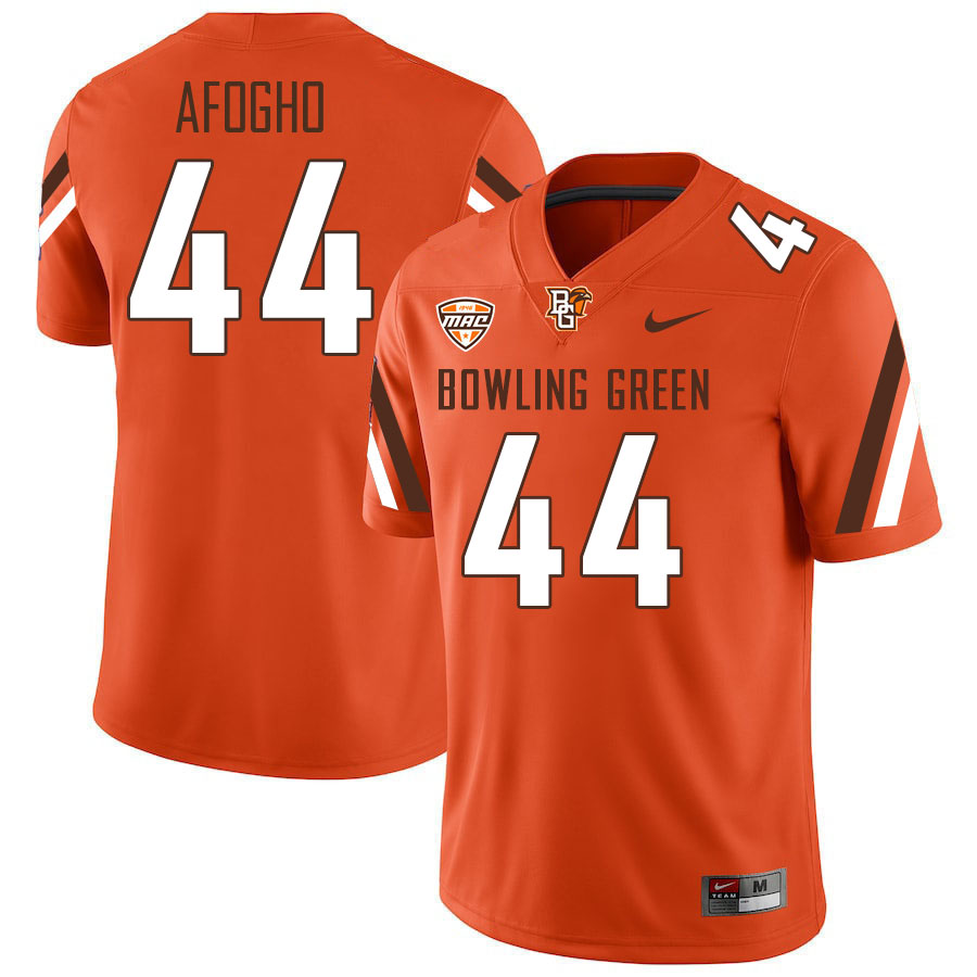 Bowling Green Falcons #44 David Afogho College Football Jerseys Stitched-Orange